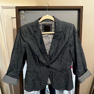 The Limited - Blue Linen Blazer